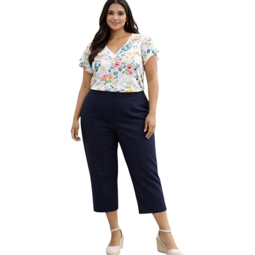 Chaps Dark Blue Women's Capris
